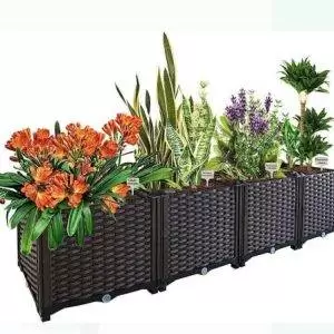 گلدان‌های پلاستیکی جعبه‌ای