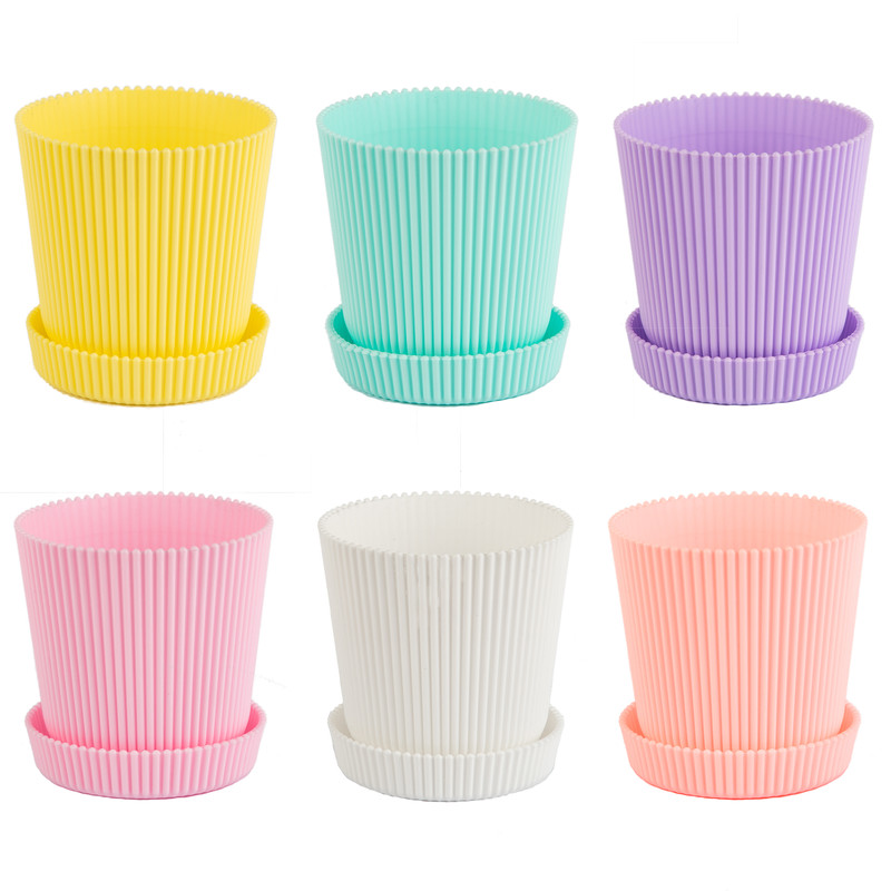 گلدان های پلاستیکی لبه دار