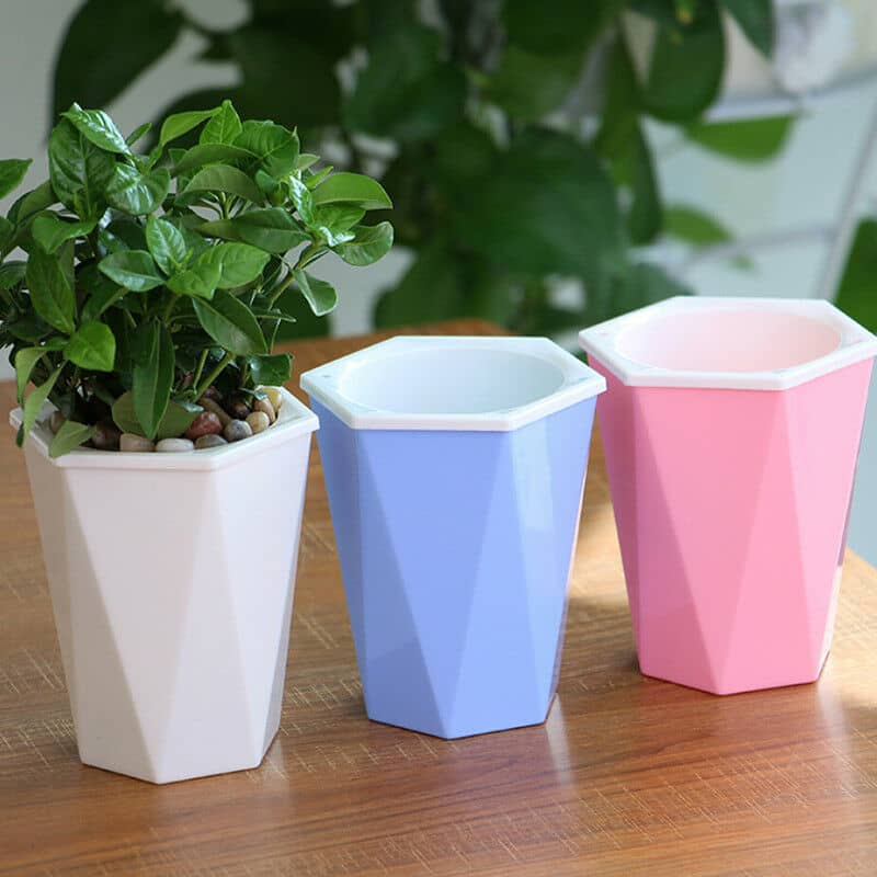 گلدان های پلاستیکی رنگی