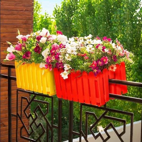 گلدان های پلاستیکی رنگی