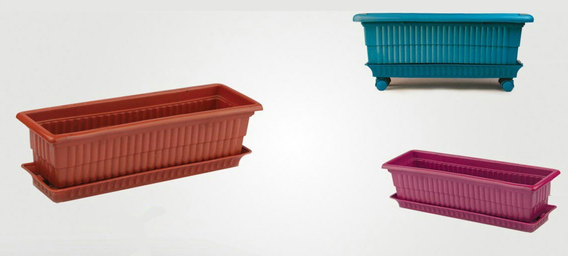 گلدان‌ های پلاستیکی مستطیلی