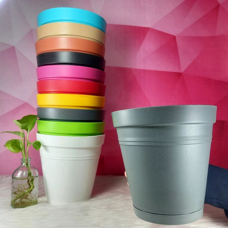 گلدان پلاستیکی بلند