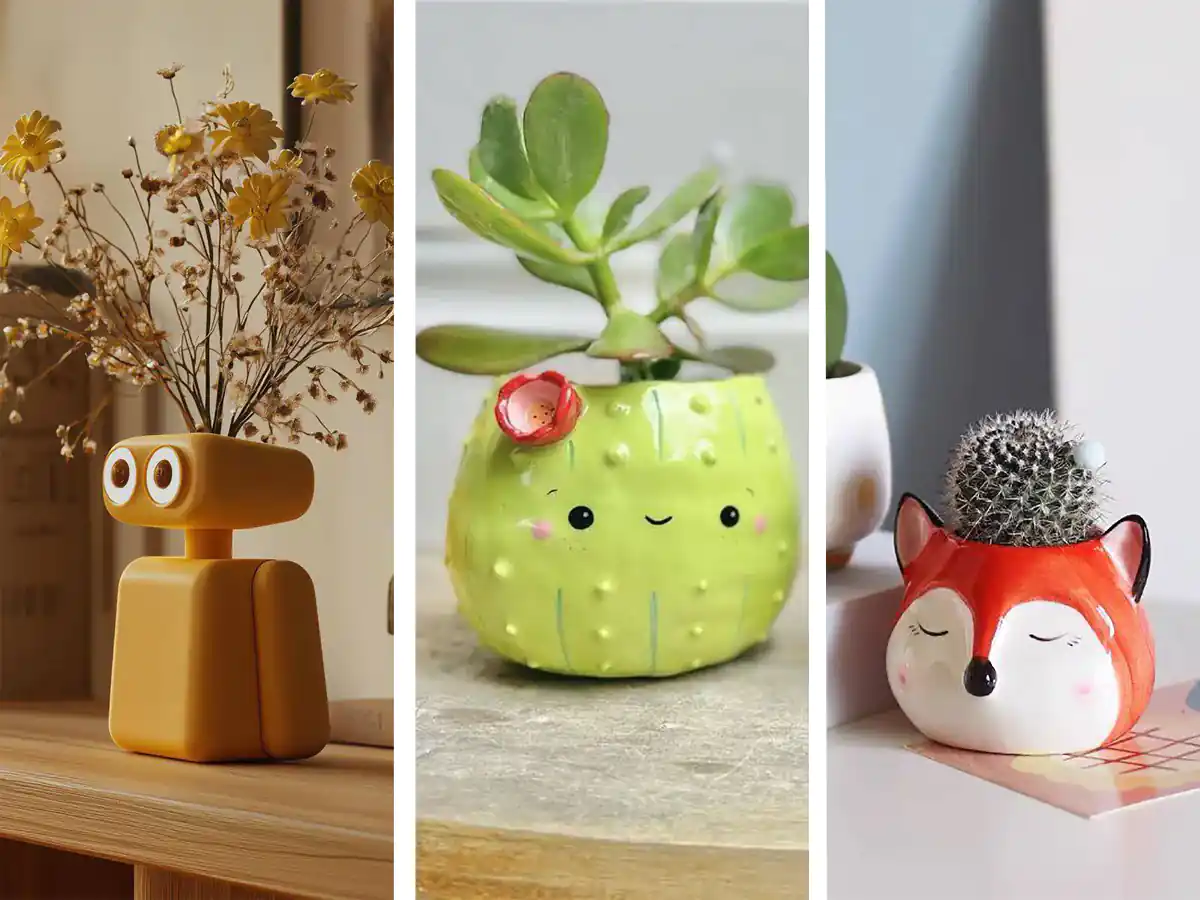 گلدان پلاستیکی تزئینی