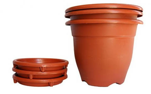 گلدان پلاستیکی طرح سفال