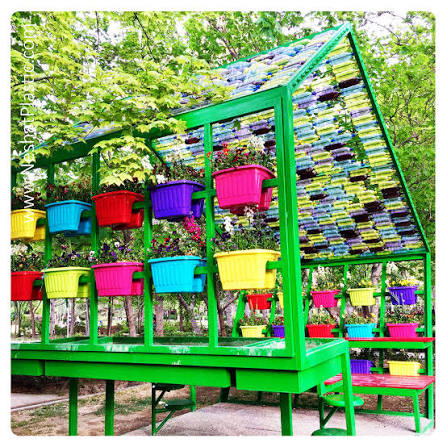 گلدان پلاستیکی خورجینی